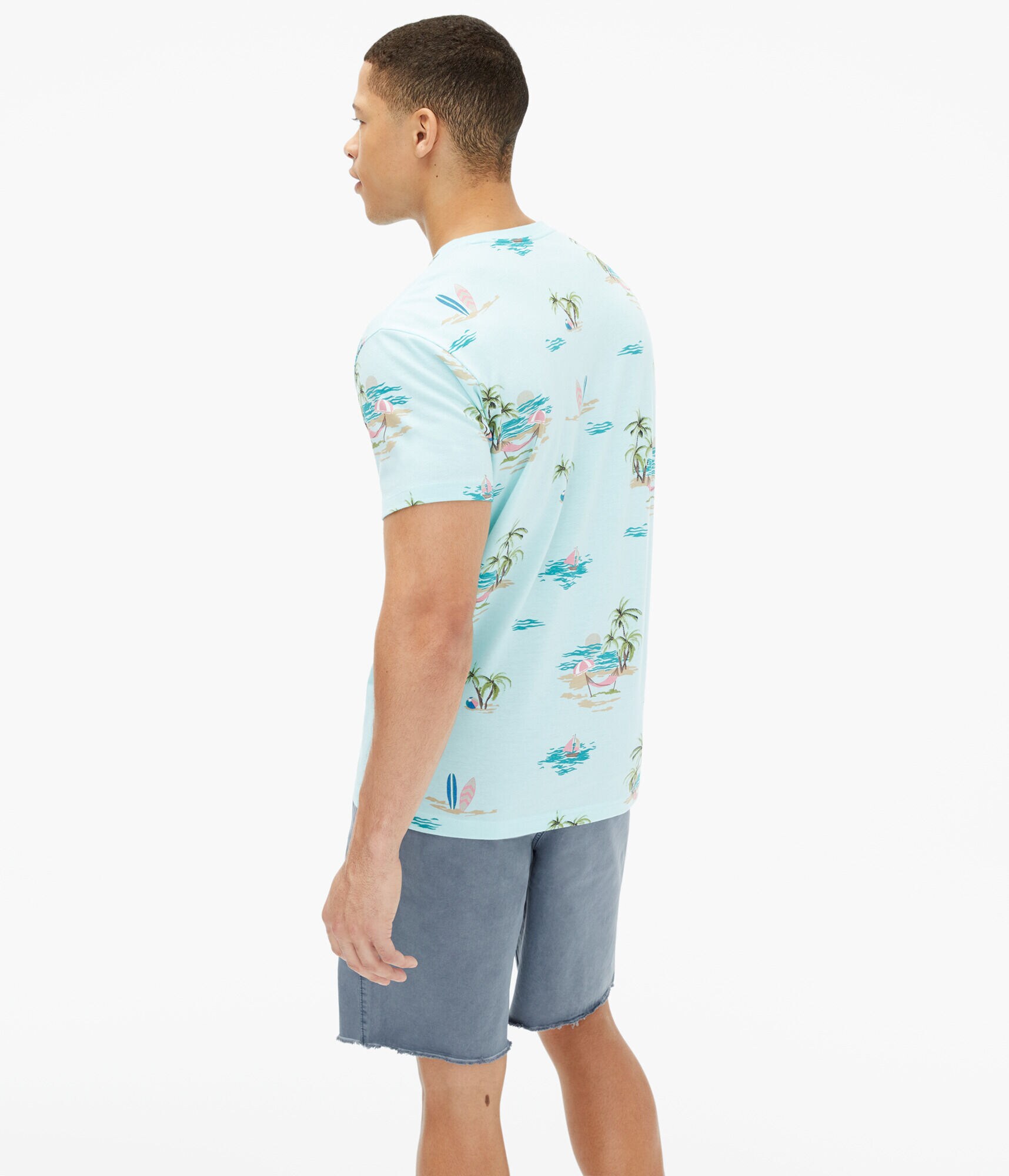 Island Surf Print Graphic Tee