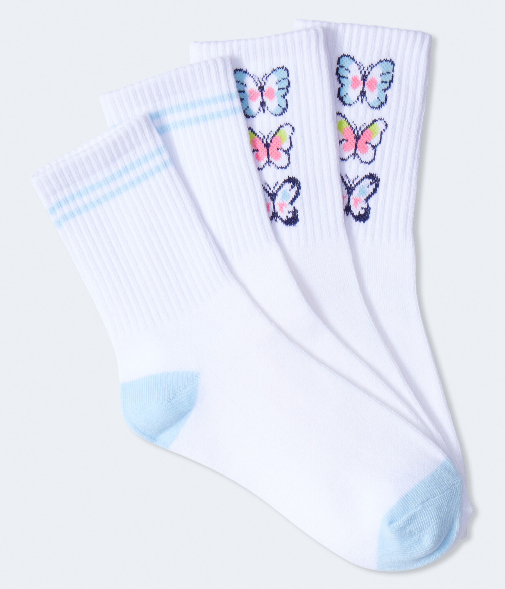 Butterflies &amp; Stripes Crew Sock 2-Pack