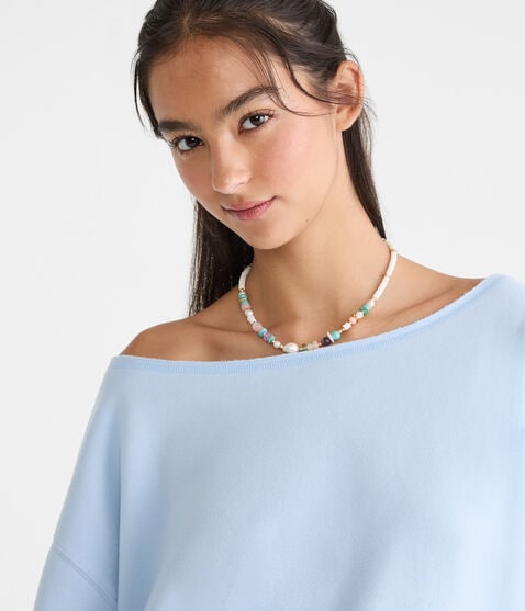Cloud Soft Oversized Off-The-Shoulder Sweatshirt