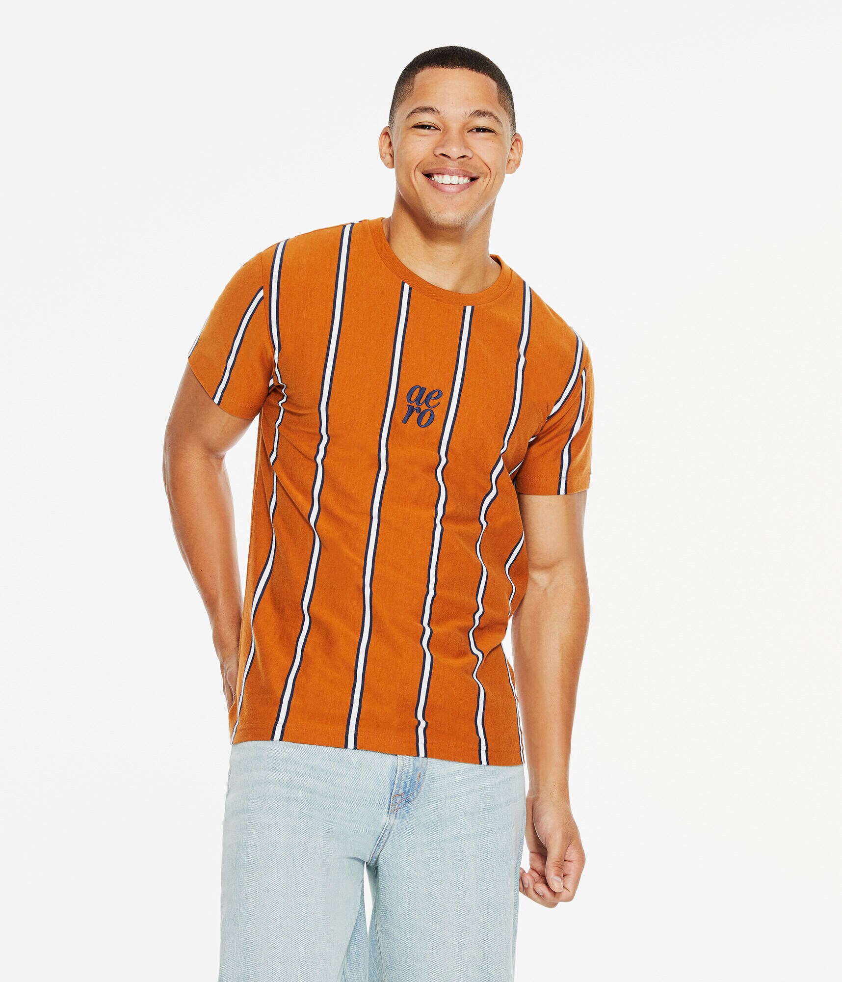 Aero Vertical Stripe Graphic Tee