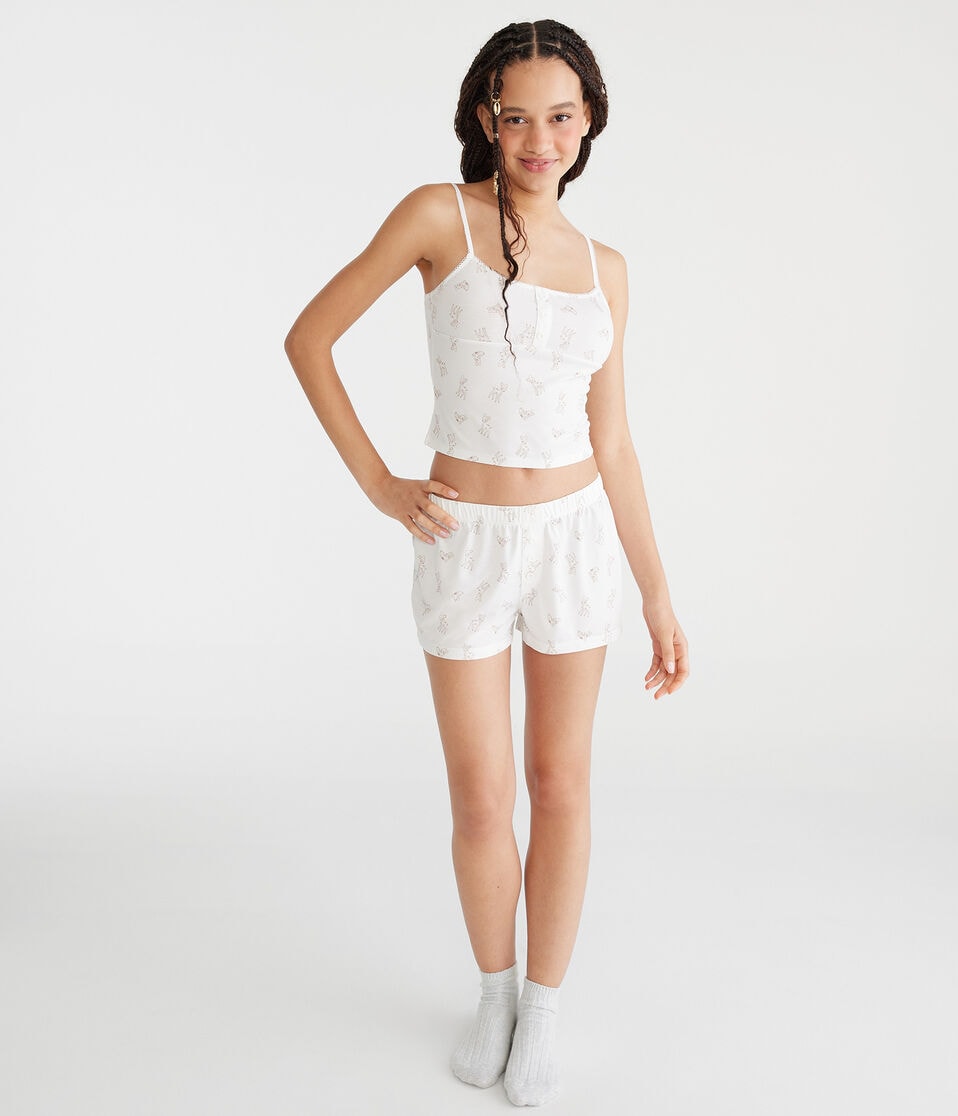 Printed Henley Sleep Tank