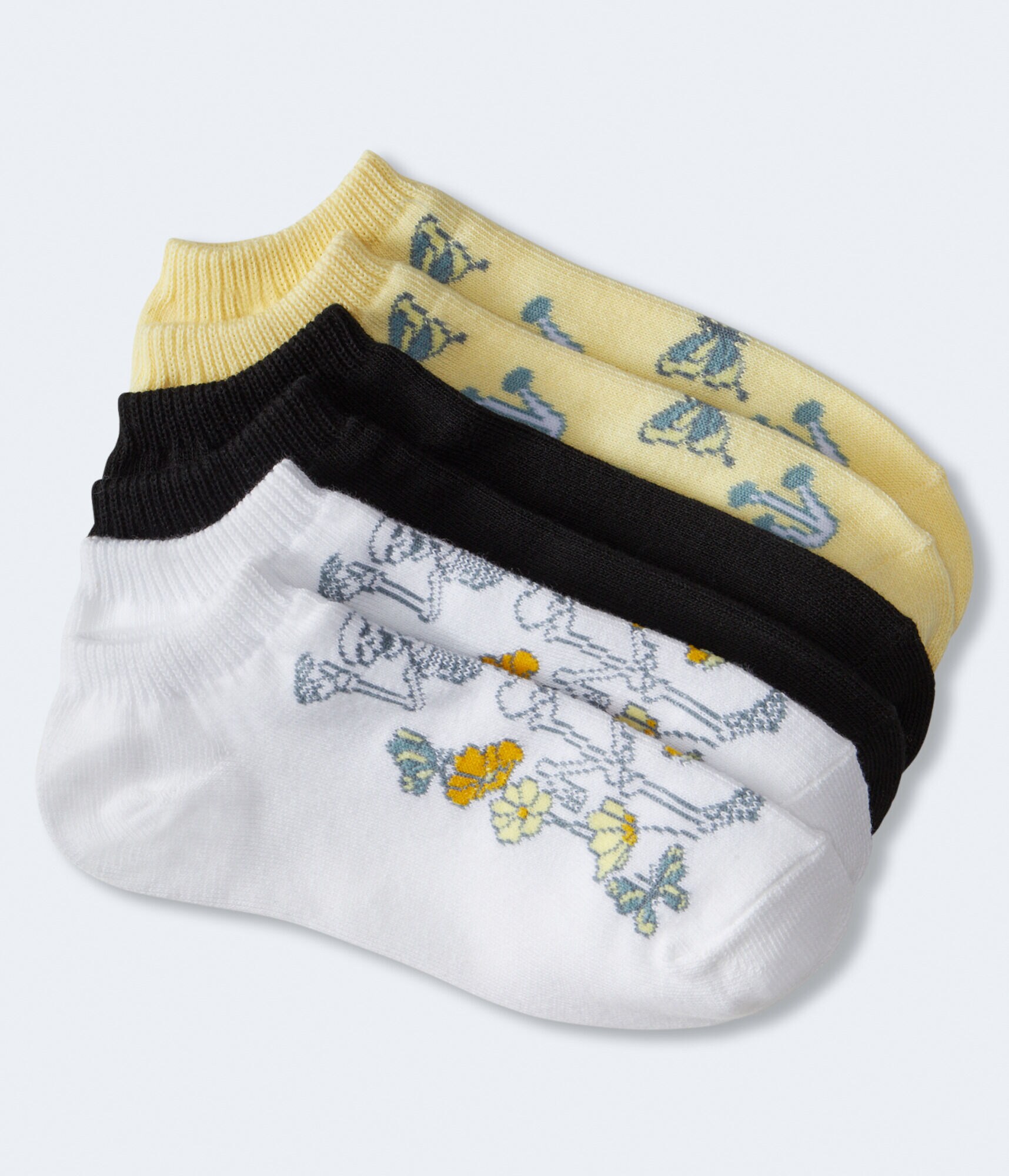 Skeleton Floral Ankle Sock 3-Pack