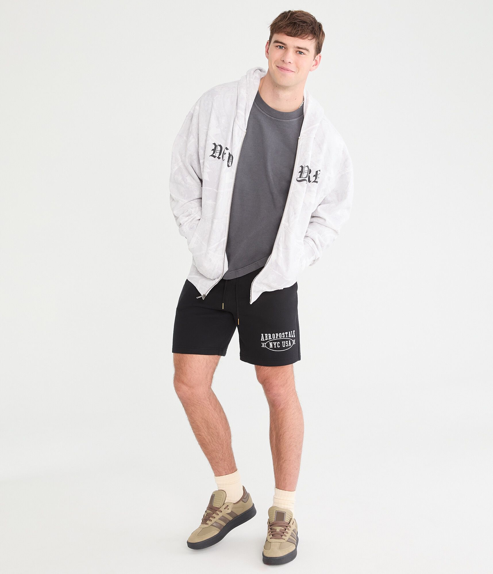 Aeropostale USA Heritage Fleece Shorts 7"