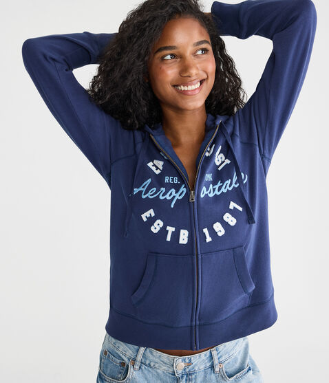 Aeropostale East Coast Full-Zip Hoodie Aeropostale East Coast Full-Zip Hoodie