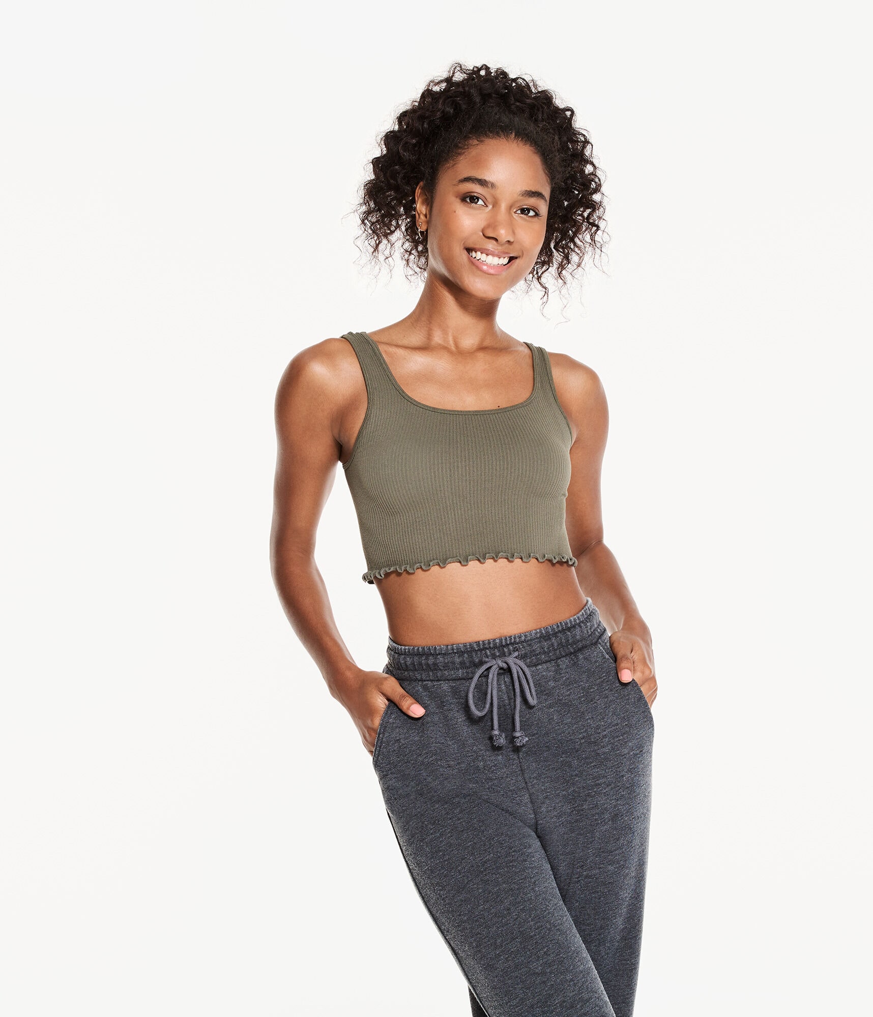Seamless Square-Neck Cropped Tank