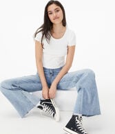 Ribbed Shrunken Crew Tee