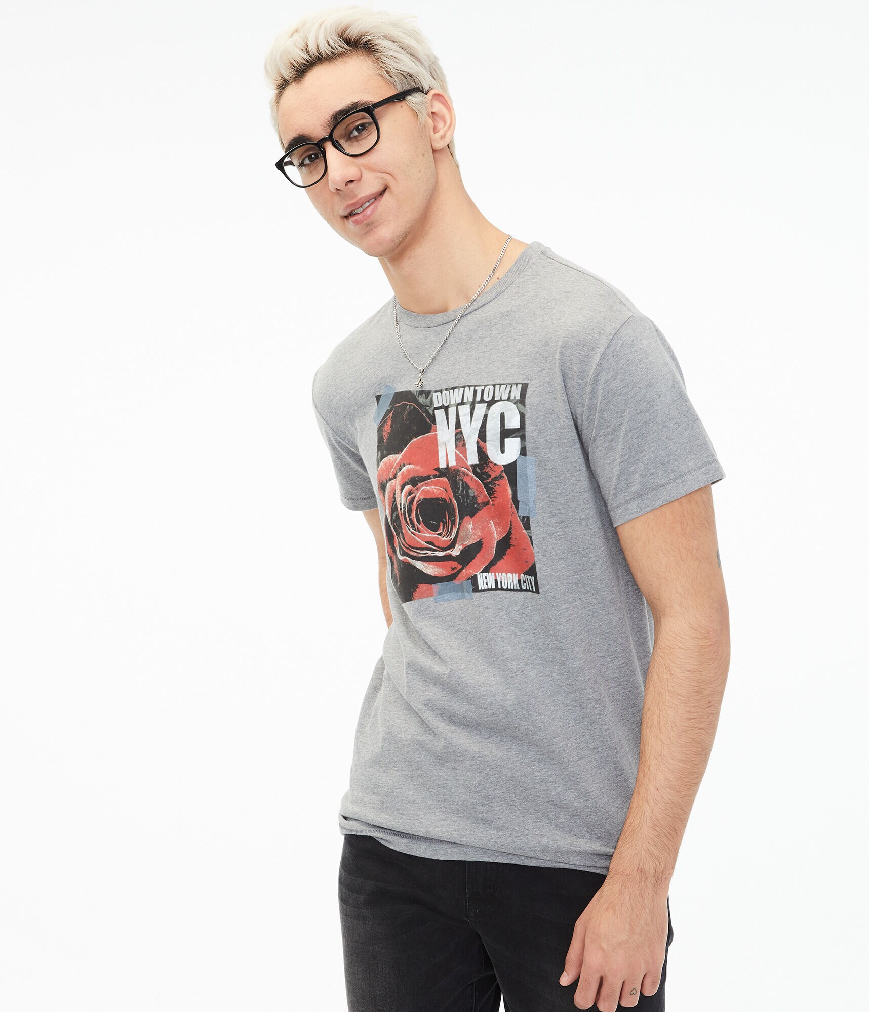 Downtown NYC Rose Graphic Tee