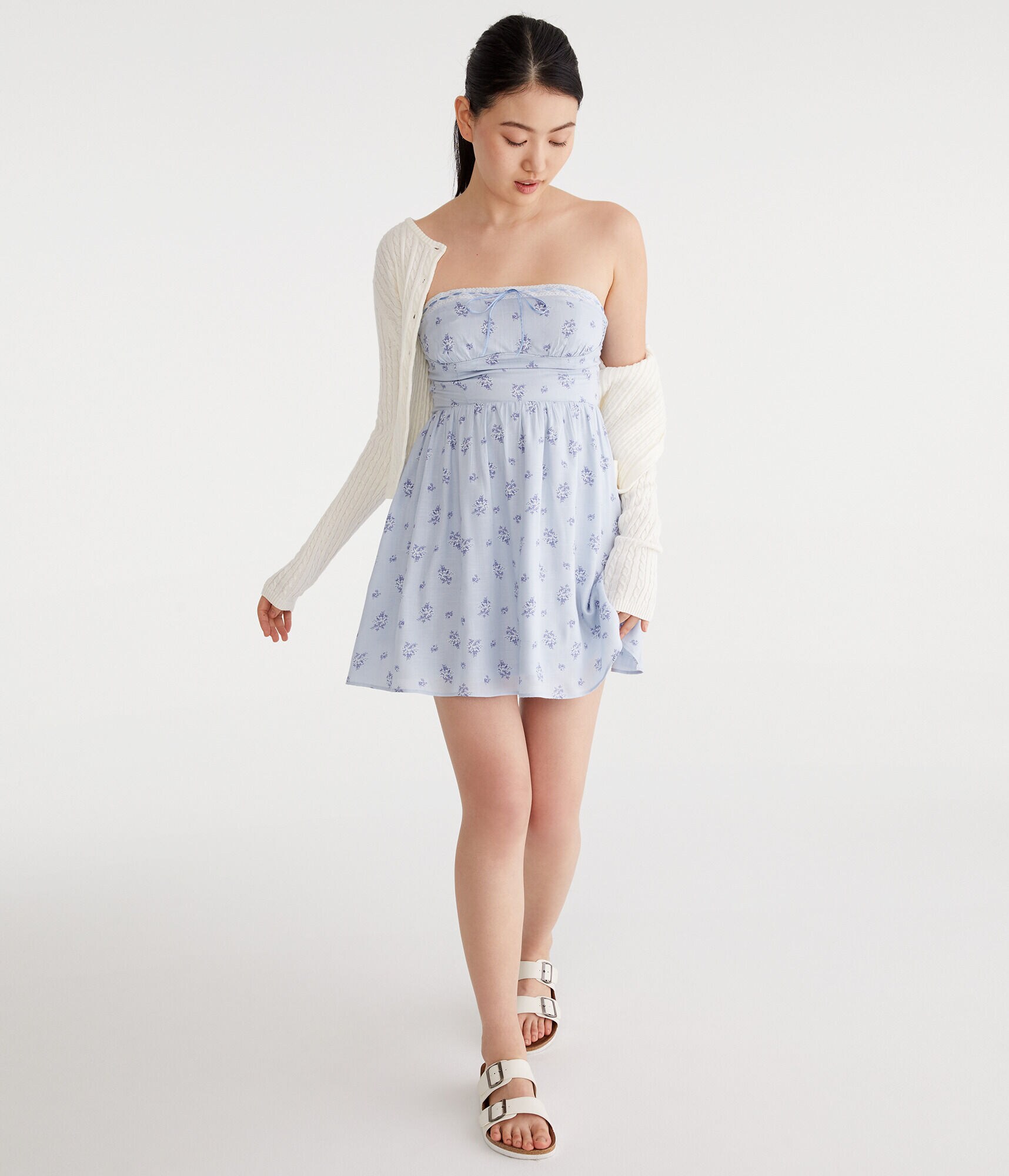 Floral Strapless Fit &amp; Flare Dress