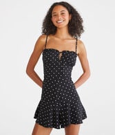 Floral Keyhole Strapless Romper