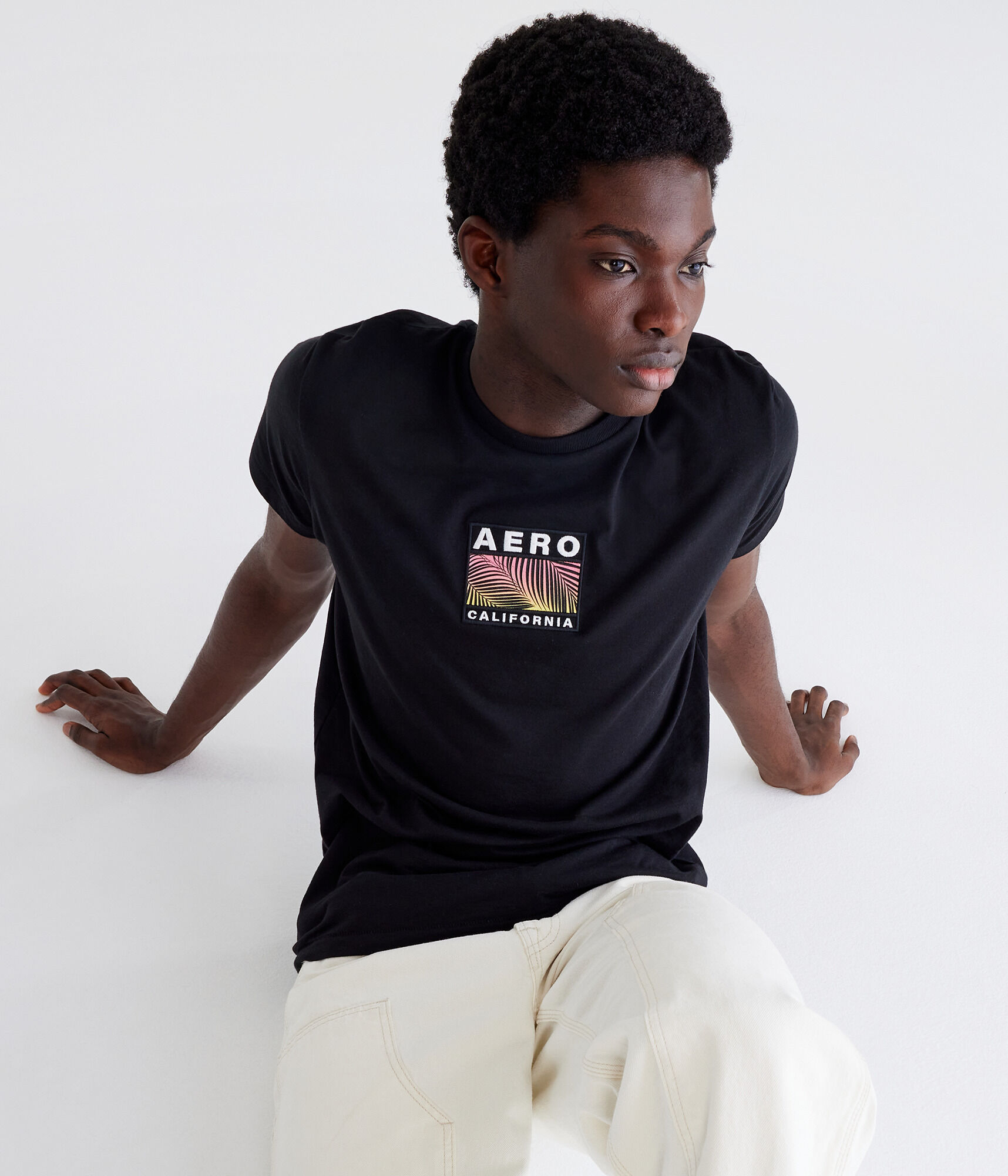 Aero Palms Box Logo Appliqu&eacute; Graphic Tee