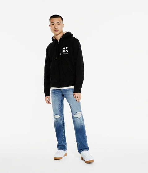 Aero New York Sherpa-Lined Full-Zip Hoodie Aero New York Sherpa-Lined Full-Zip Hoodie