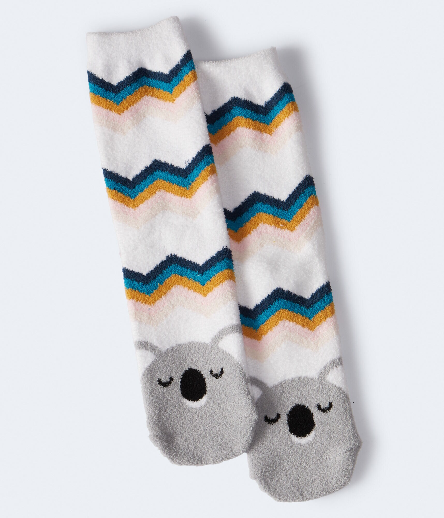Koala Fuzzy Crew Socks