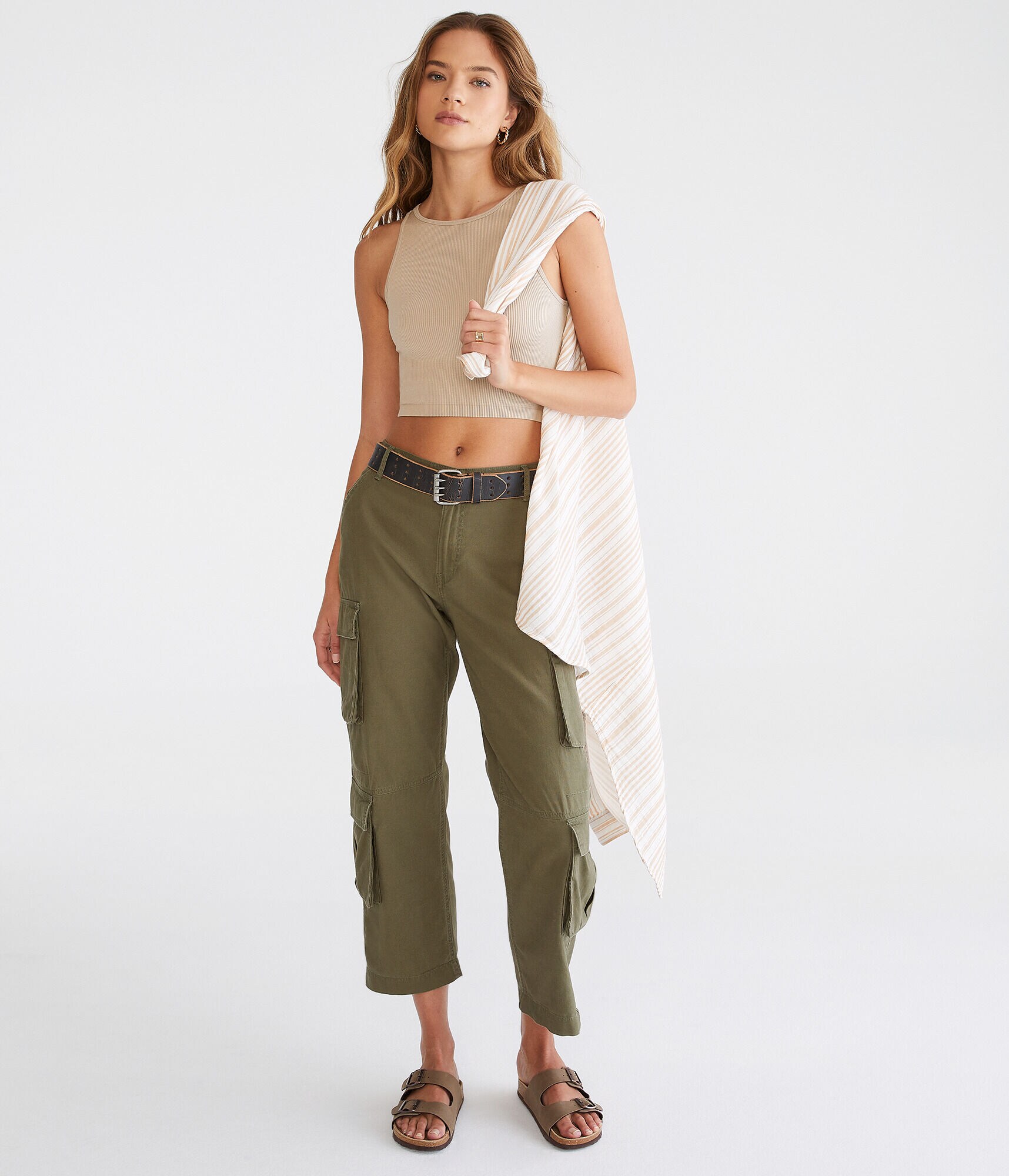 Seriously Soft Seamless Cropped Boat-Neck Tank