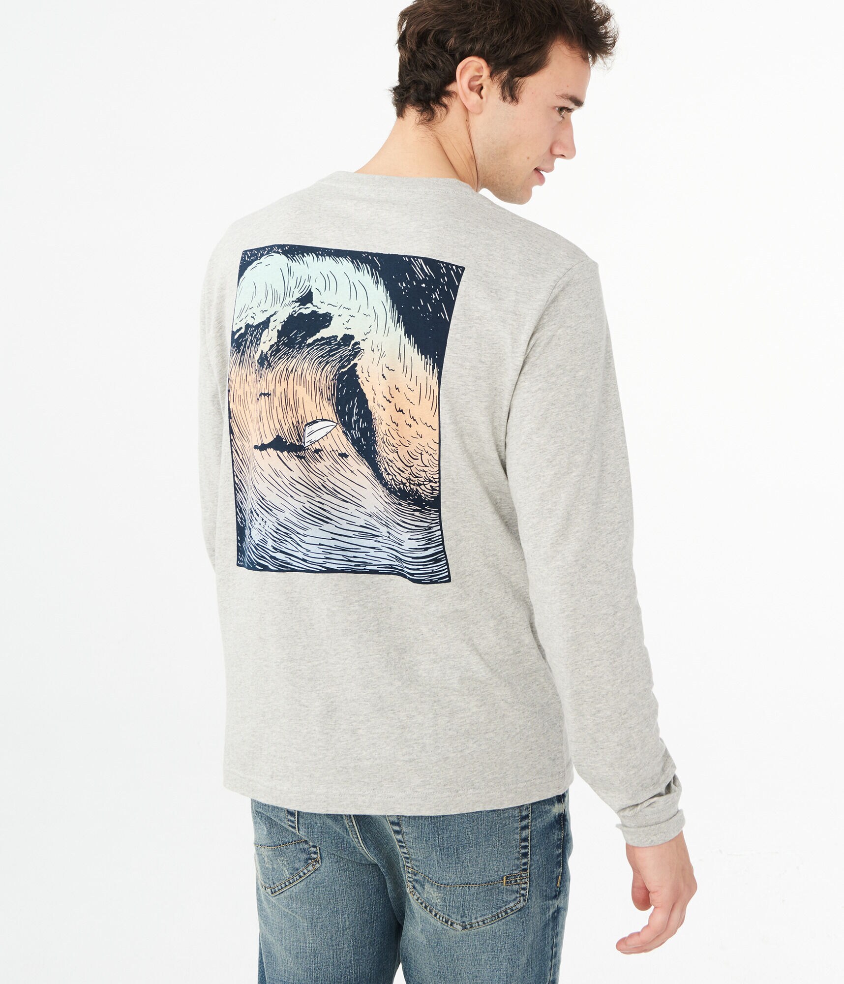 Long Sleeve West Coast Surf Graphic Tee