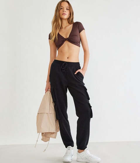 High-Rise Cargo Jogger Sweatpants High-Rise Cargo Jogger Sweatpants