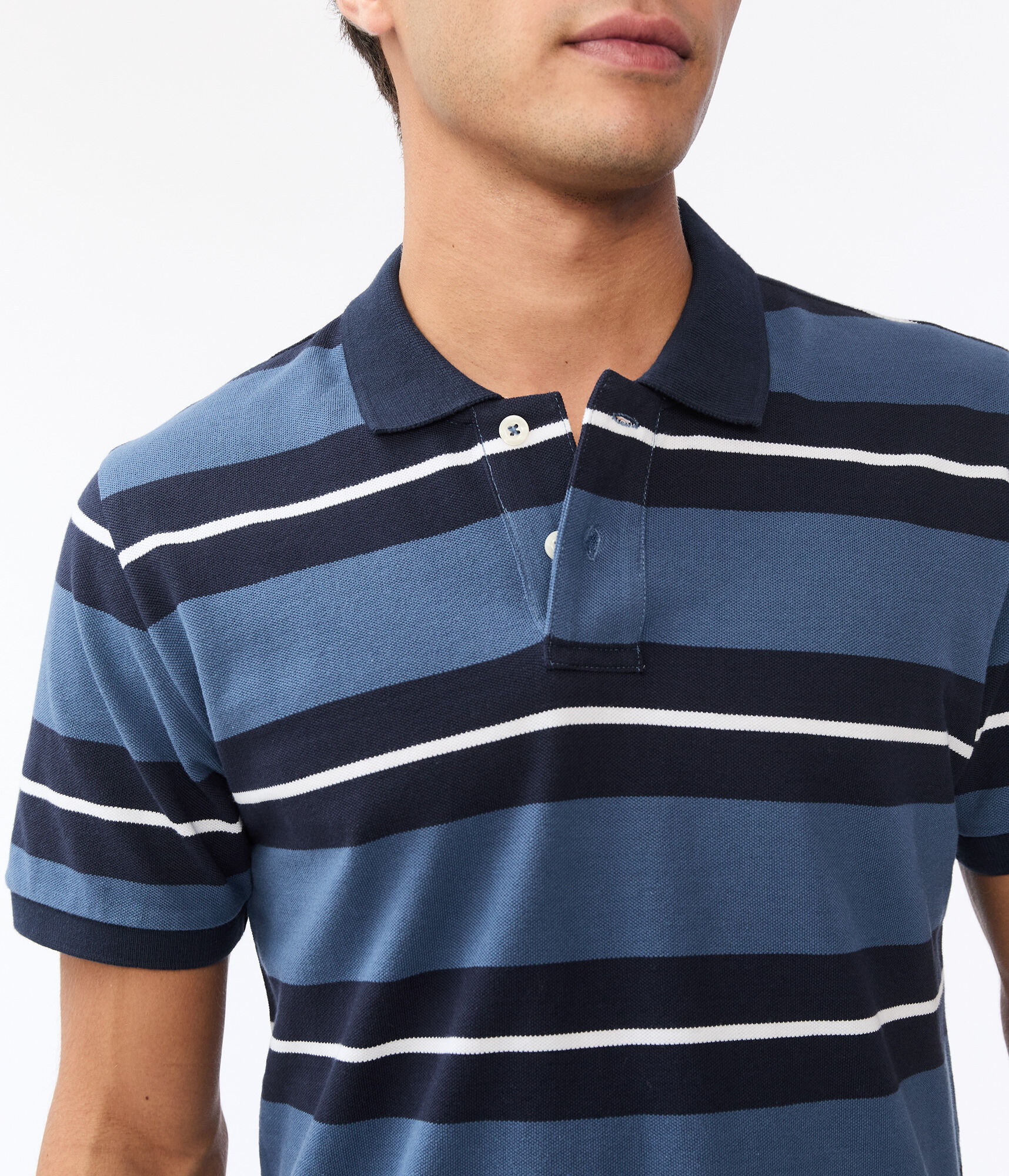 Thick Stripe Piqu&eacute; Polo