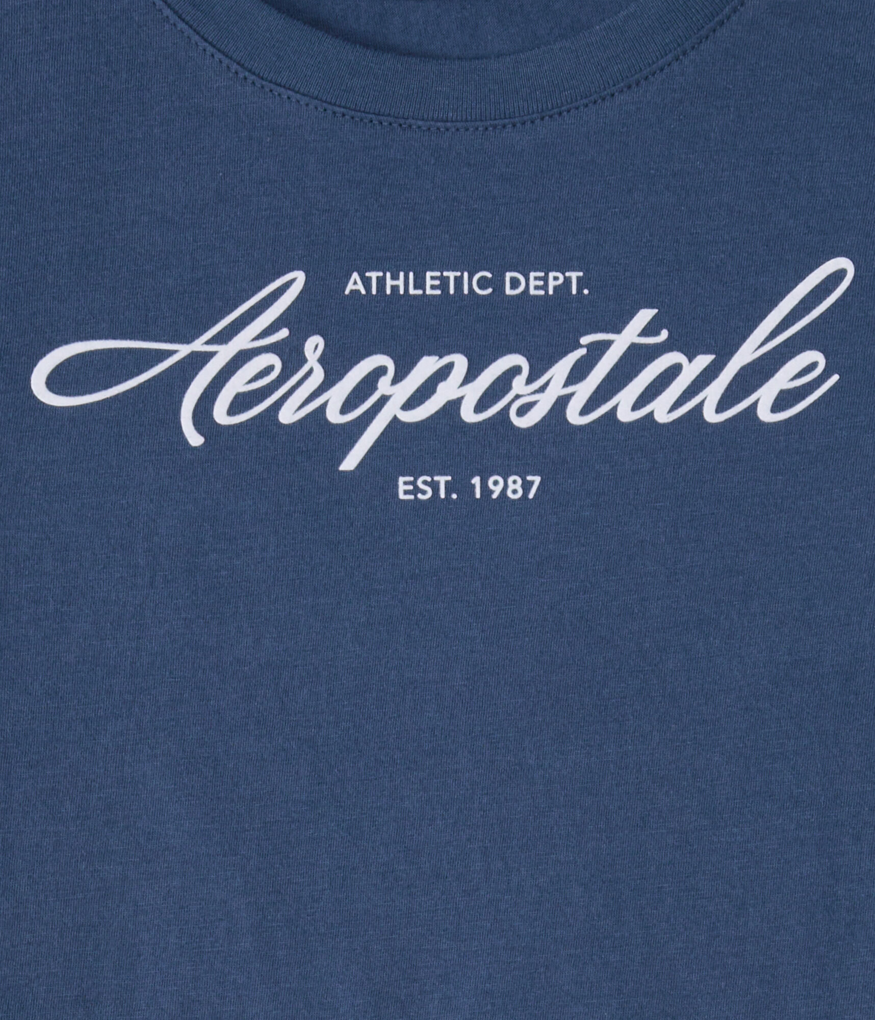 Aeropostale Script Flocked Graphic Tee
