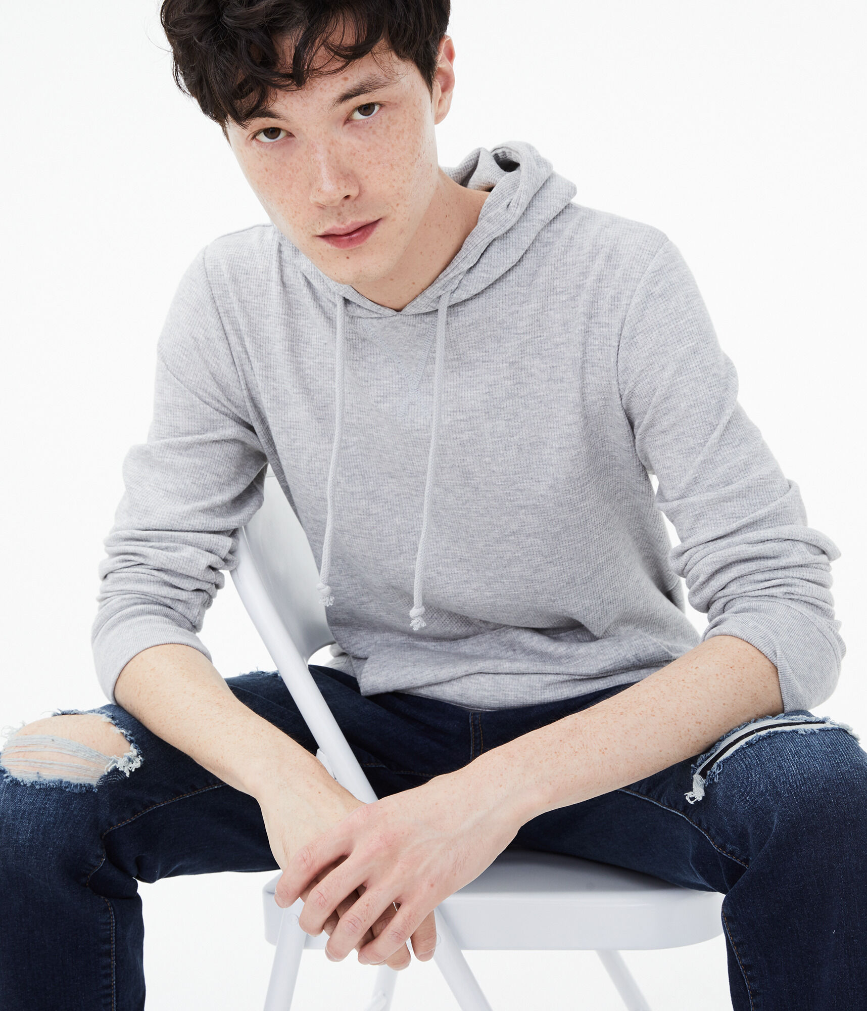 Long Sleeve Thermal Hooded Tee