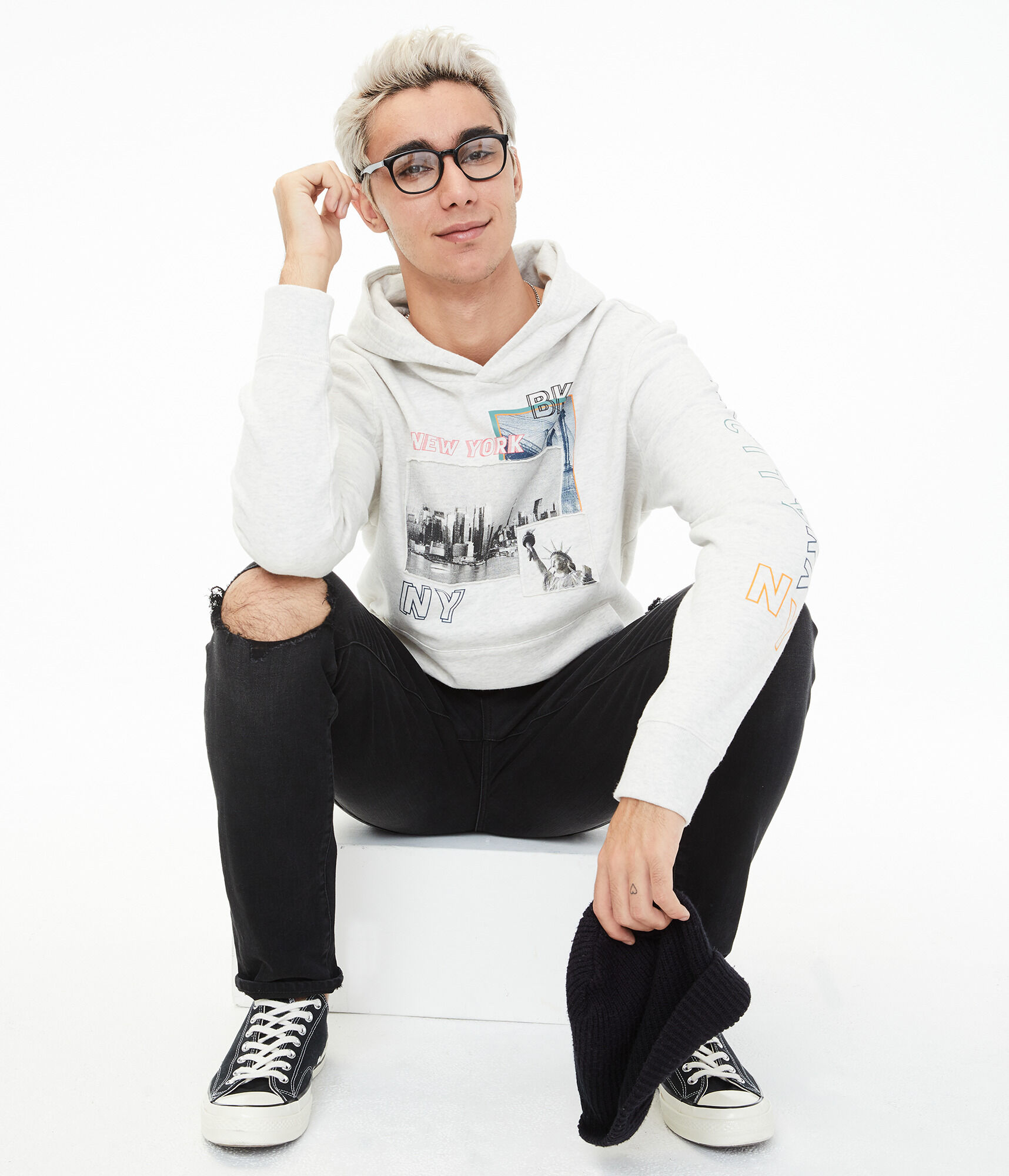 New York City Patch Pullover Hoodie