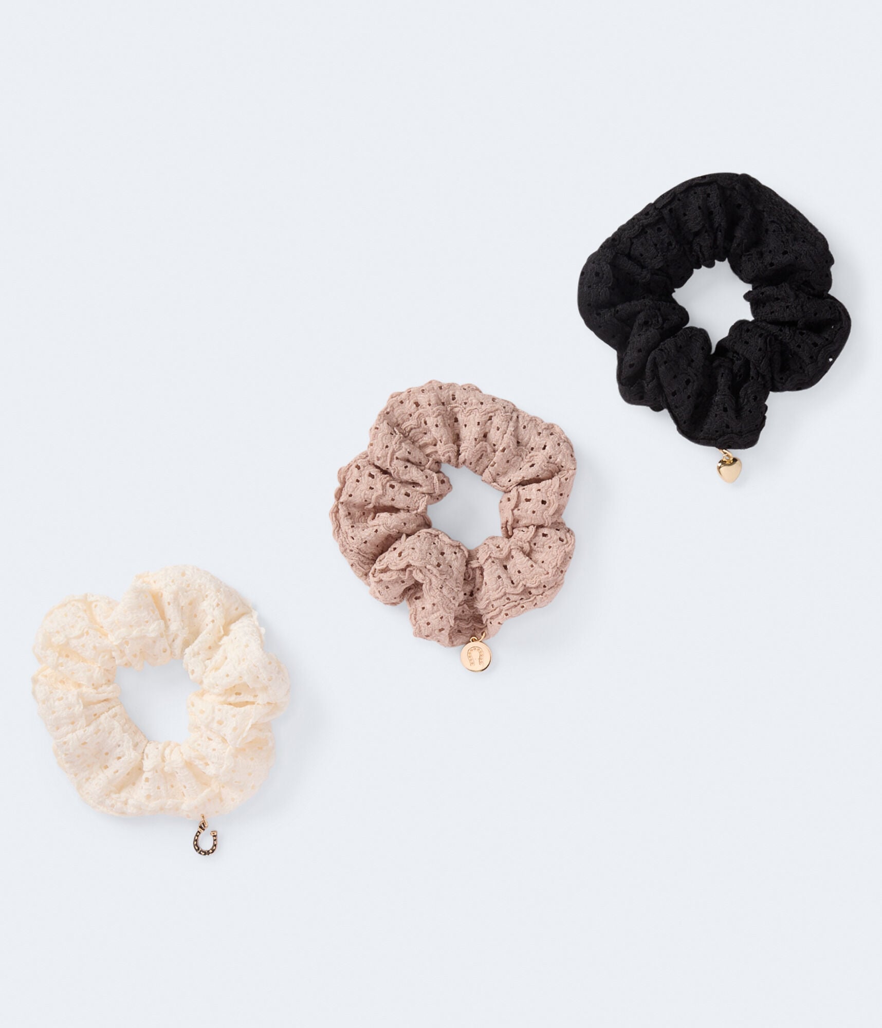 Neutral Charm Scrunchie 3-Pack