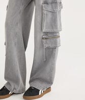 Mid-Rise Wide Leg Cargo Jean