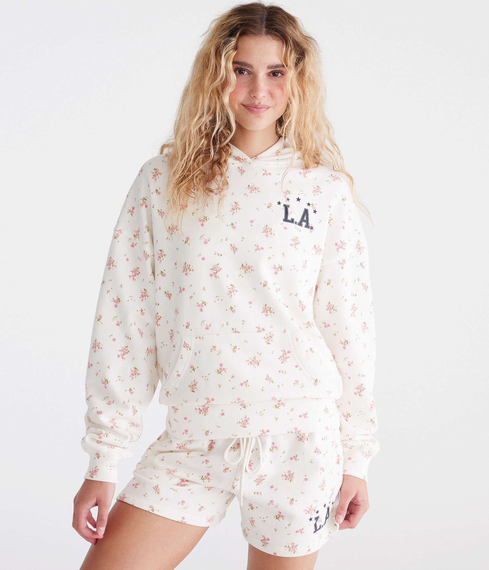 LA Floral Pullover Hoodie