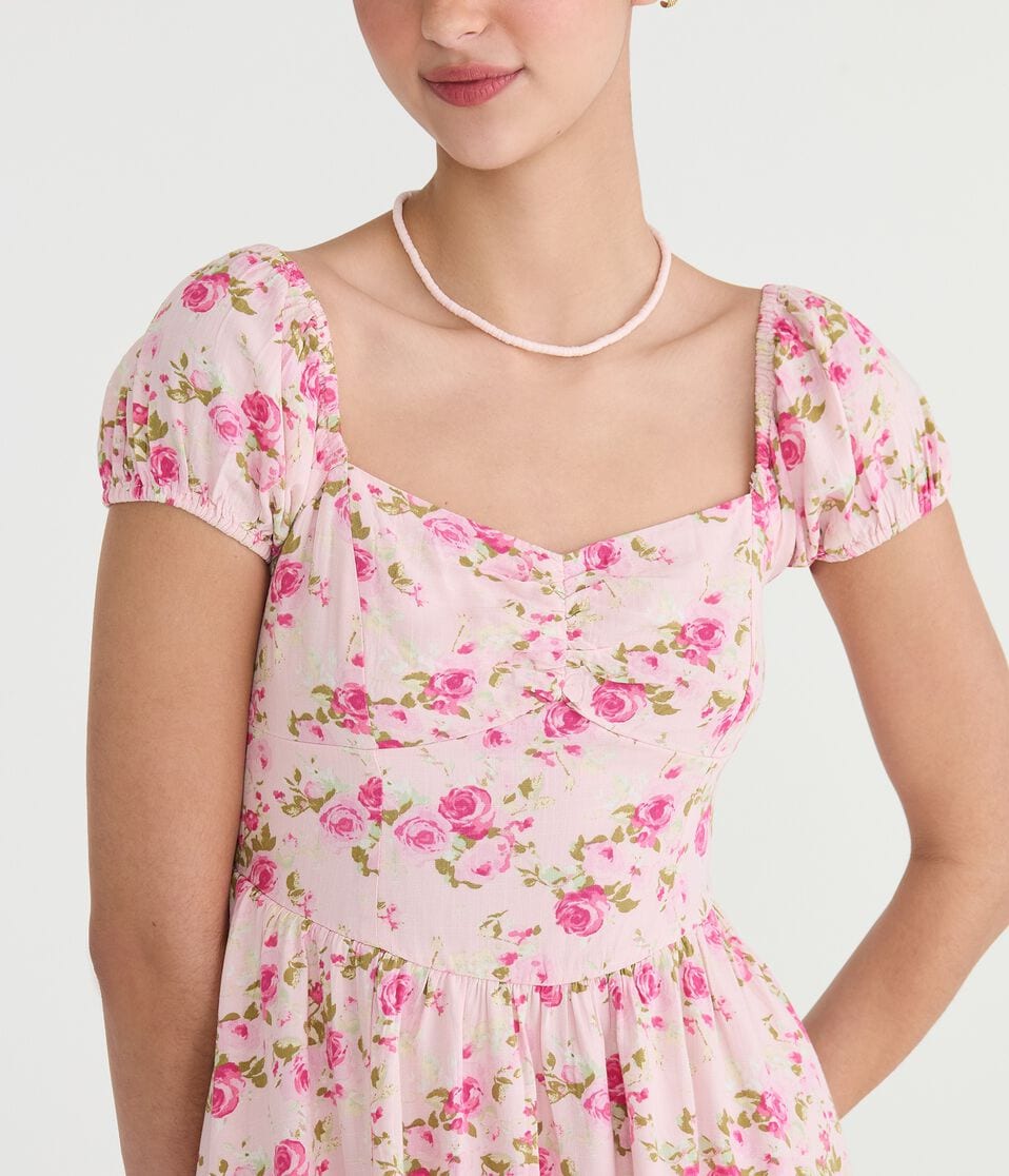 Aeropostale Womens' Floral Sweetheart Fit & Flare Mini Dress - Pink - Size L - Rayon - Teen Fashion & Clothing Aeropostale Womens' Floral Sweetheart Fit & Flare Mini Dress - Pink - Size L - Rayon - Teen Fashion & Clothing