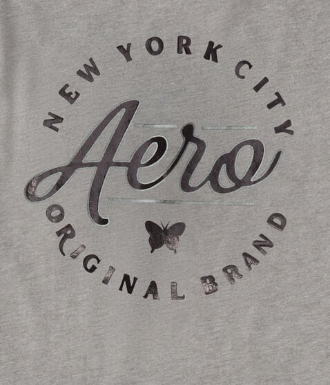 Aero Script Butterfly Foil Graphic Tee Aero Script Butterfly Foil Graphic Tee