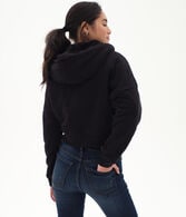 Faux Fur-Lined Full-Zip Hoodie