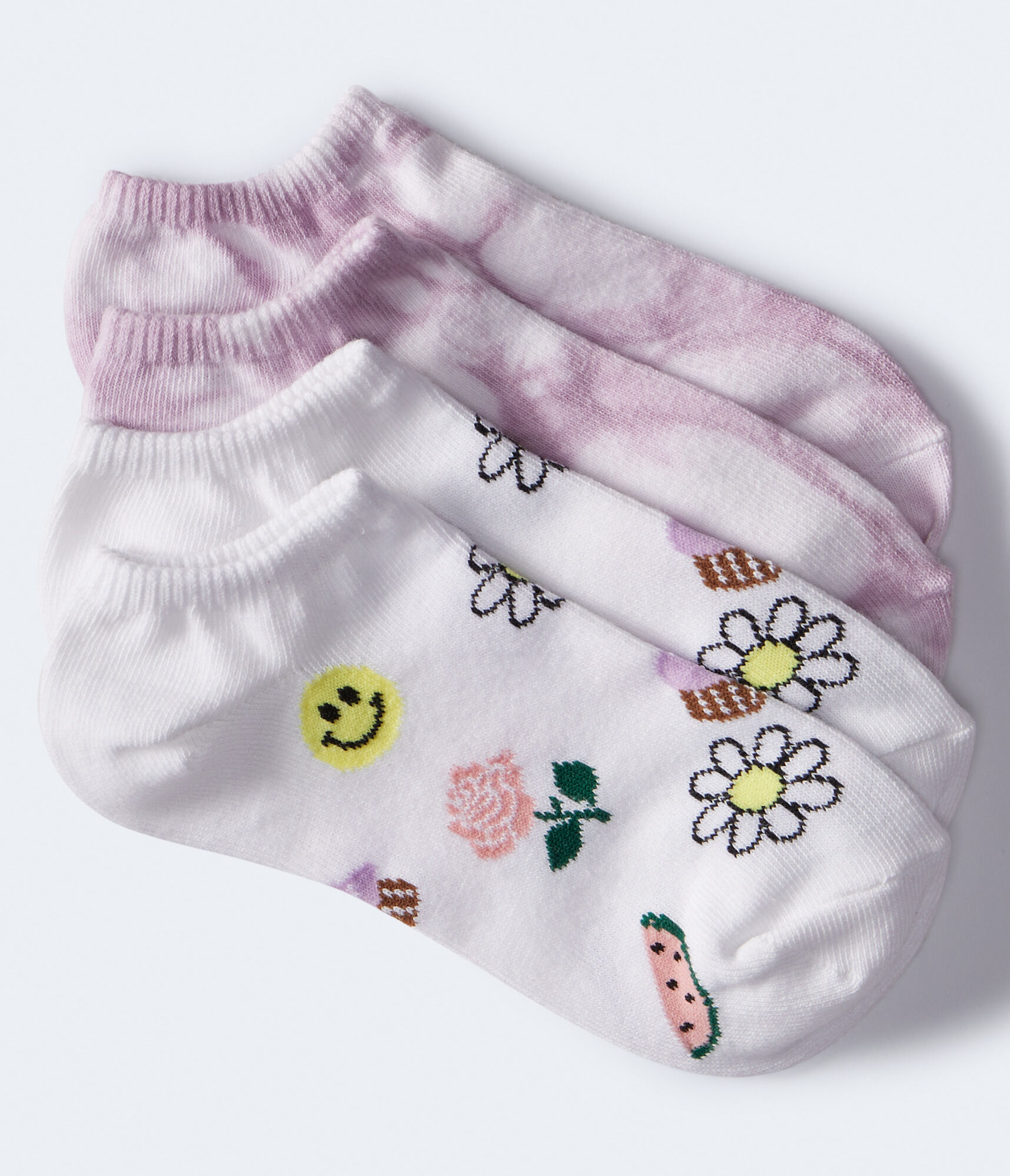 Tie-Dye &amp; Icons Ankle Sock 2-Pack