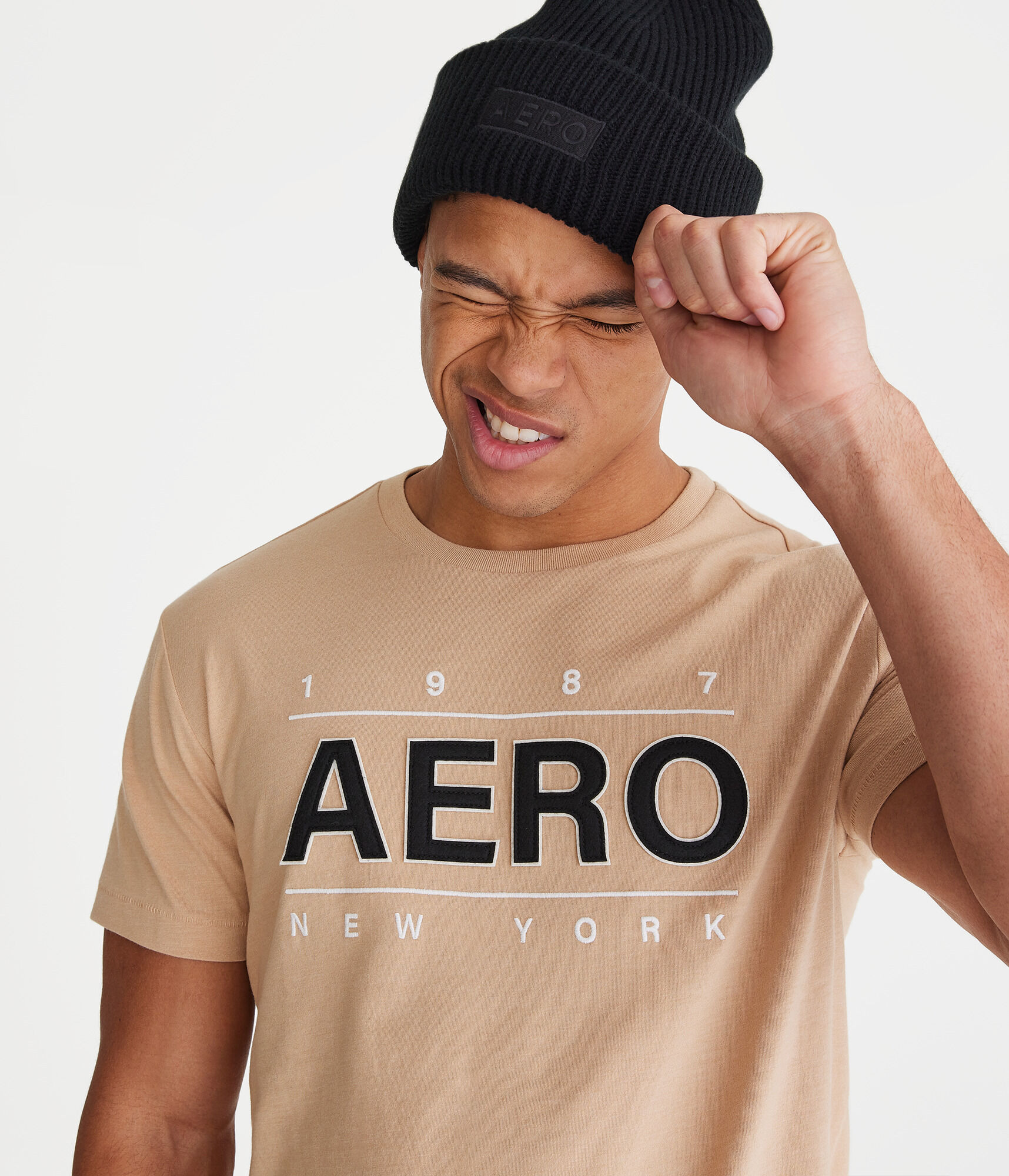 Aero Centered Logo Appliqu&eacute; Graphic Tee