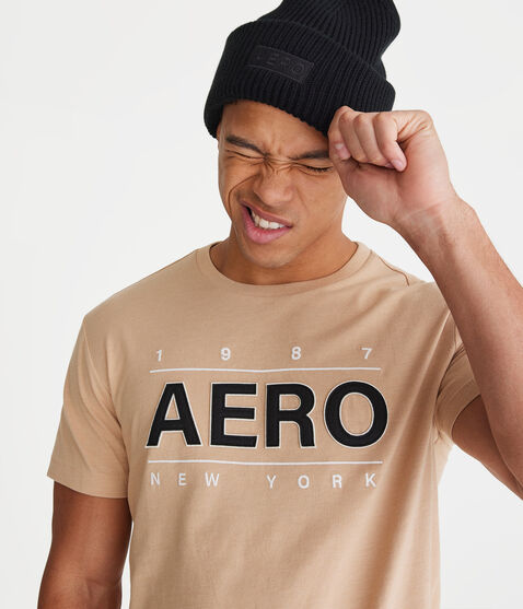 Aero Centered Logo Appliqué Graphic Tee Aero Centered Logo Appliqué Graphic Tee