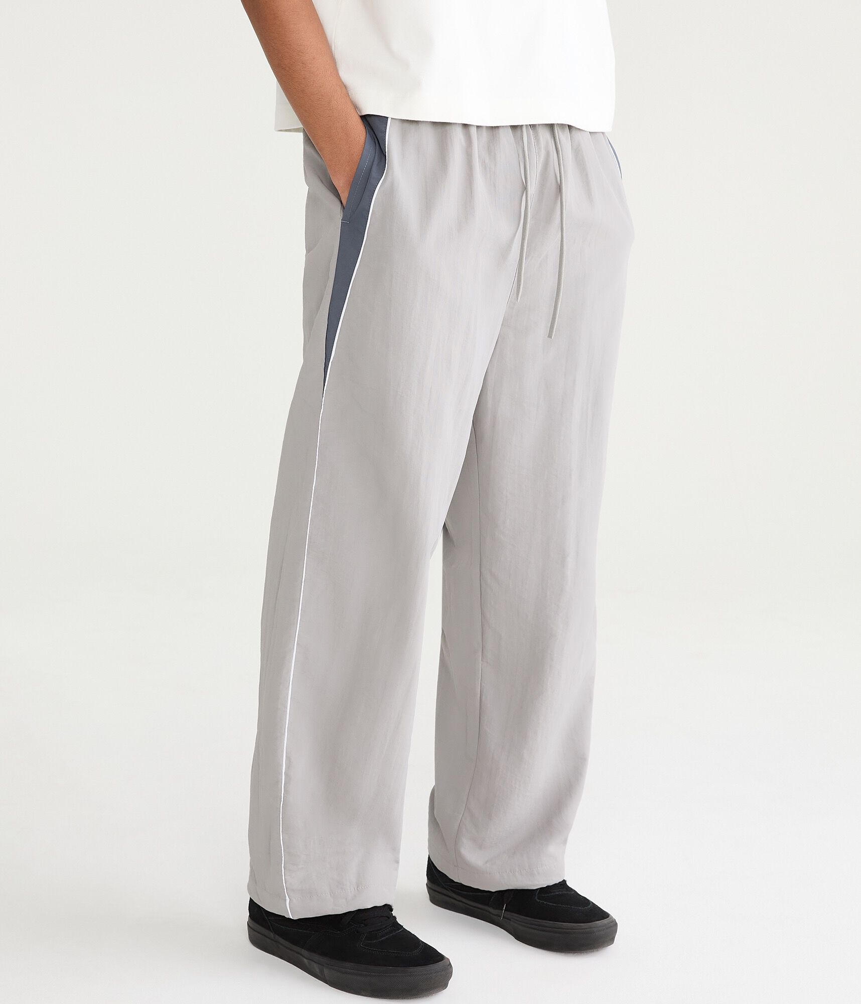 Baggy Colorblock Nylon Track Pants