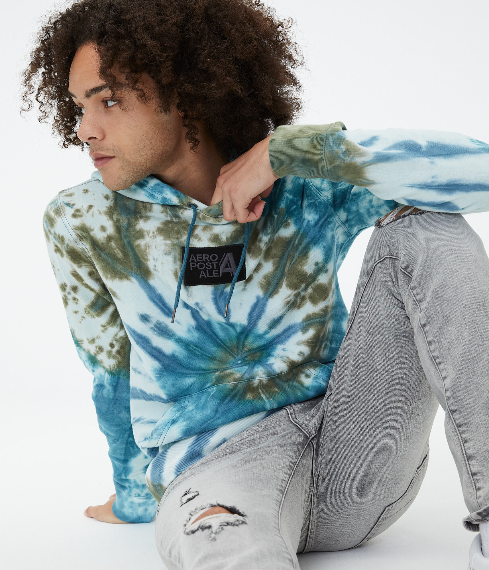 Spiral Tie-Dye Box Logo Pullover Hoodie