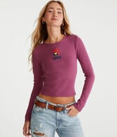 Peanuts® | Aéropostale Long Sleeve Woodstock 1950 Baby Tee