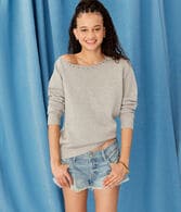 Demetra for Aero Studded Slash-Neck Sweater
