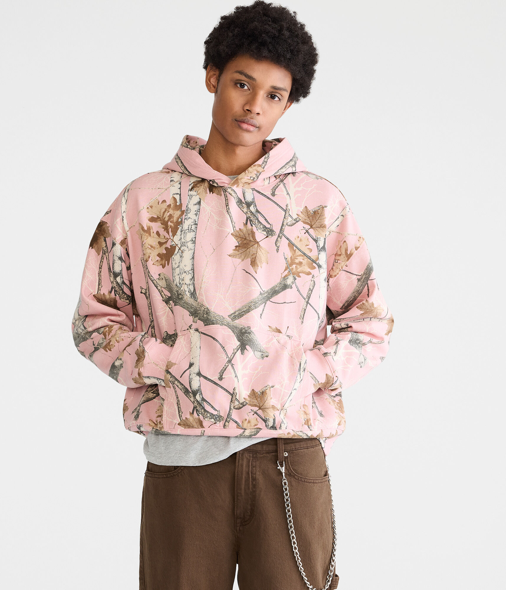Forest Camo Boxy Pullover Hoodie