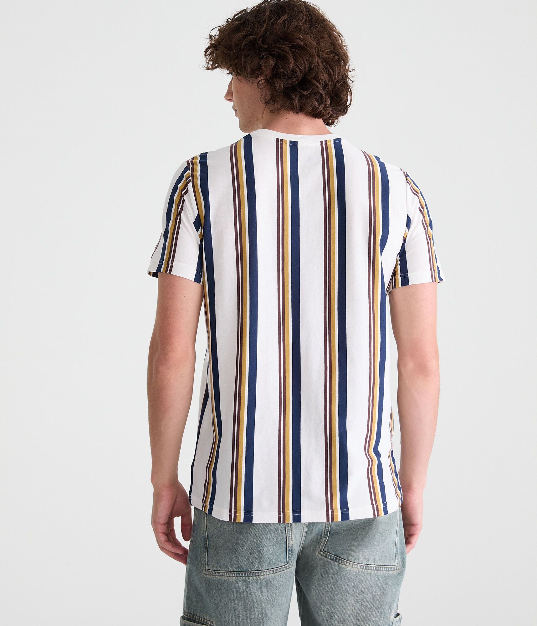 Vertical Stripe Logo Graphic Tee