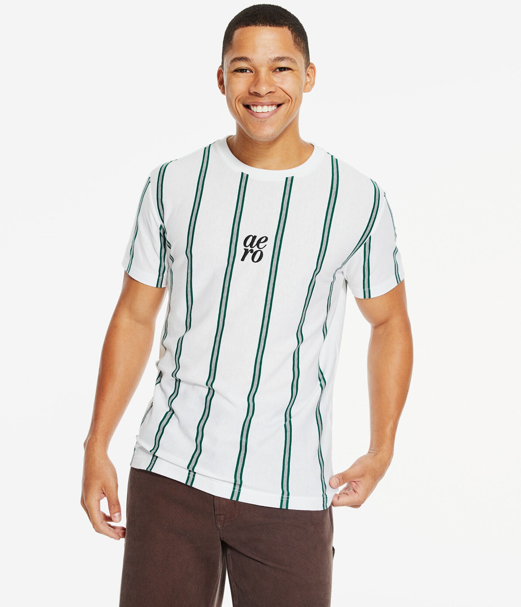 Aero Vertical Stripe Graphic Tee