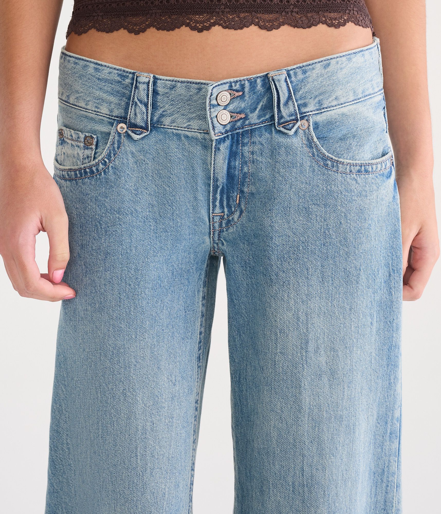 Super Low-Rise Ultra Wide Leg Jean