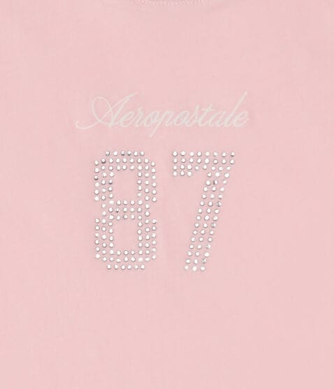 Aeropostale 87 Rhinestone Graphic Tee