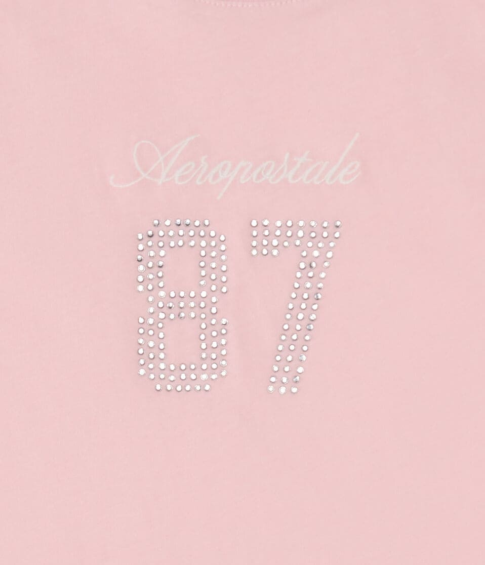 Aeropostale 87 Rhinestone Graphic Tee
