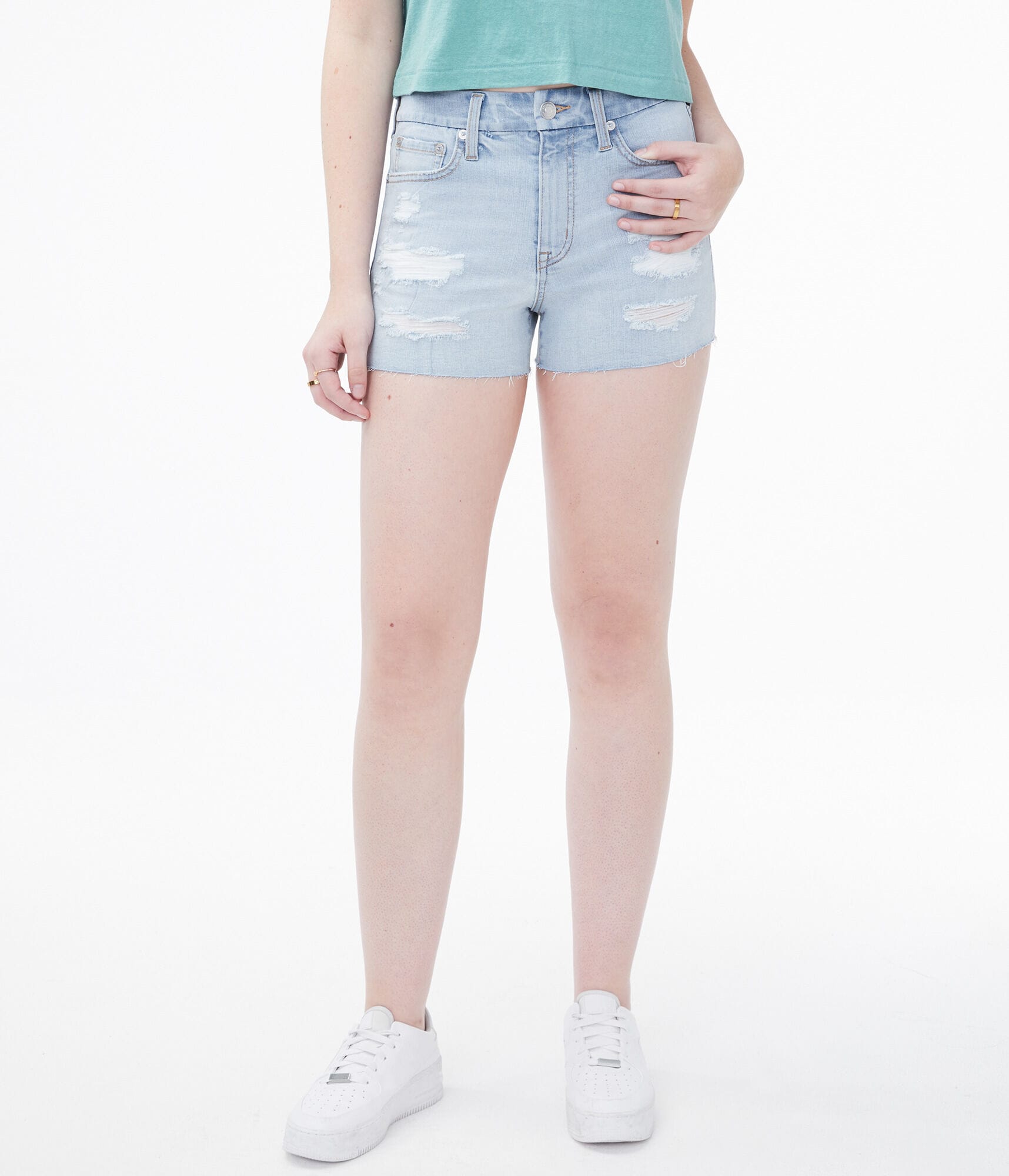 Premium Seriously Stretchy High-Rise Curvy Denim Midi Shorts