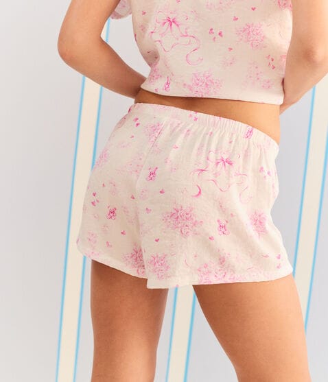 Demetra for Aero Bow Bouquet Sleep Shorts Demetra for Aero Bow Bouquet Sleep Shorts
