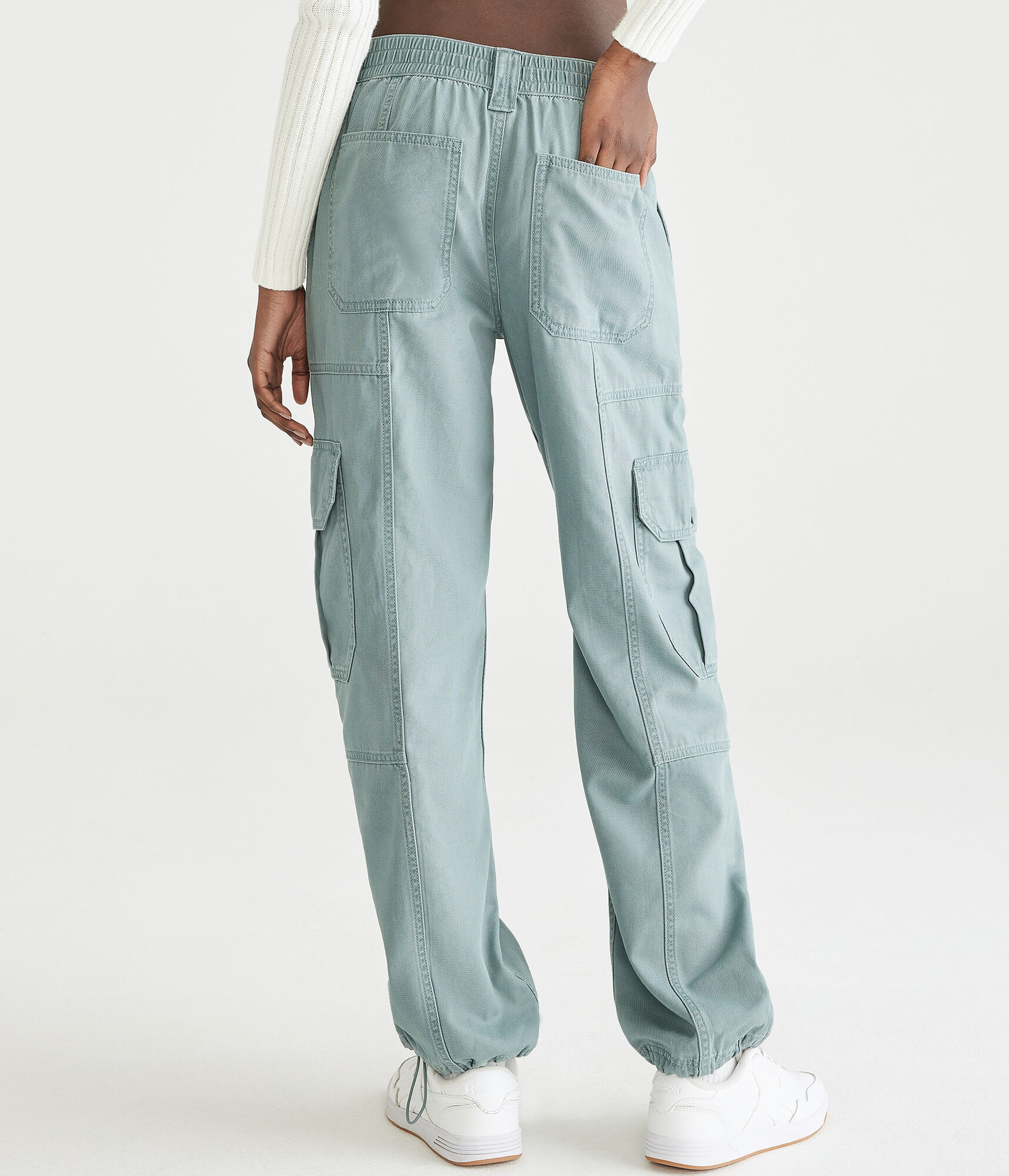 Cinched Hem Utility Cargo Pants