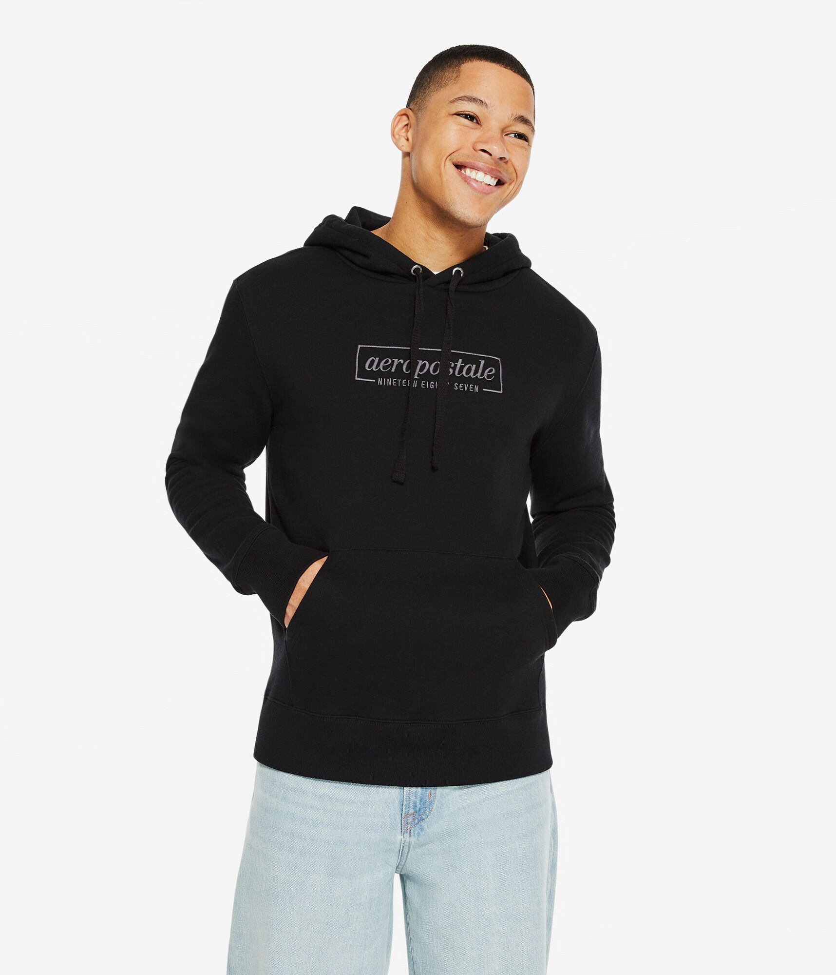 Aeropostale Script Logo Pullover Hoodie