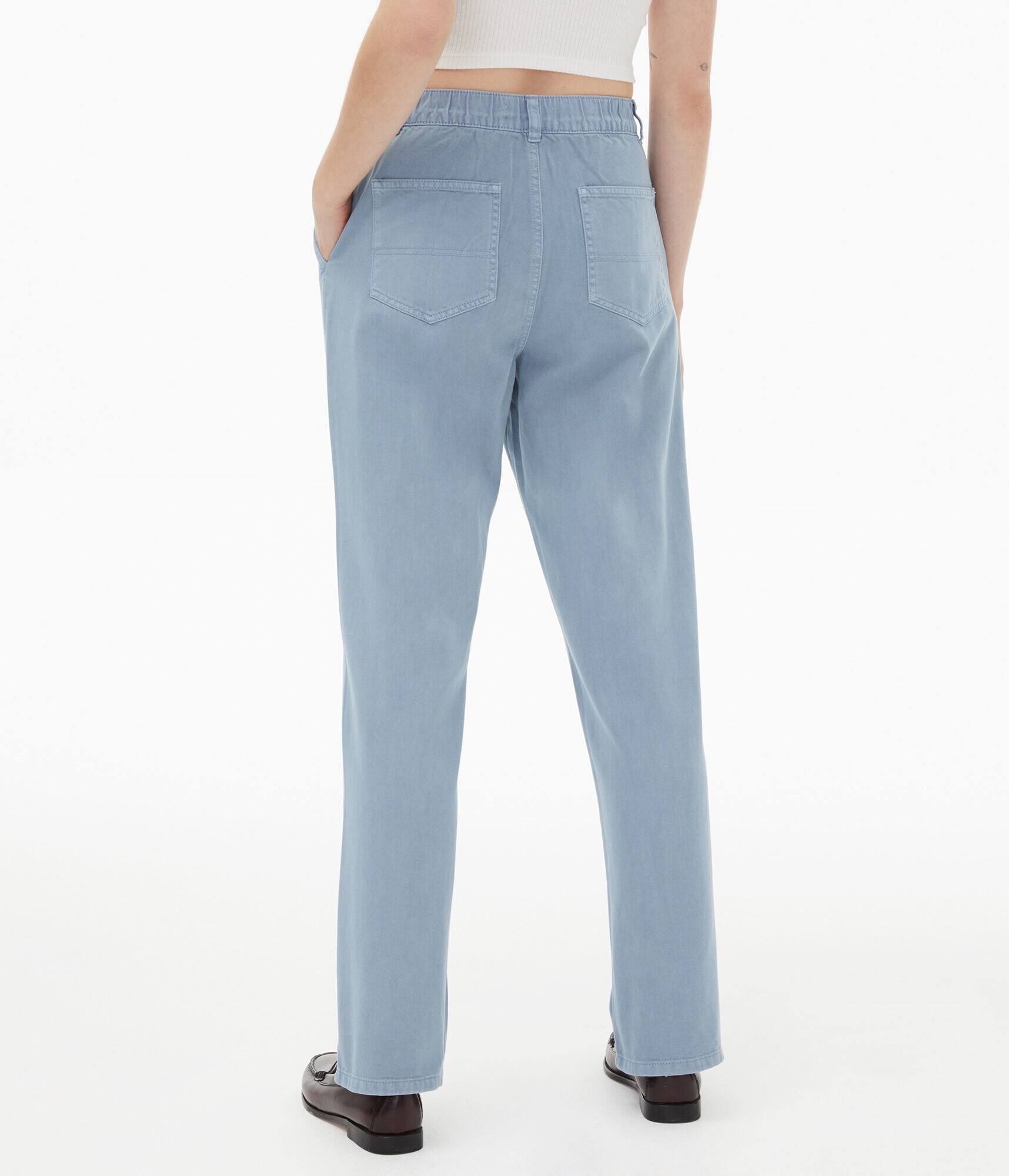 High-Rise Relaxed Pleated Pants