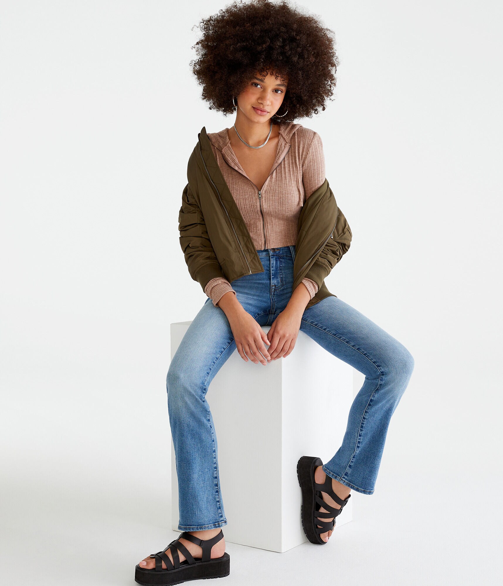 Mid-Rise Bootcut Jean