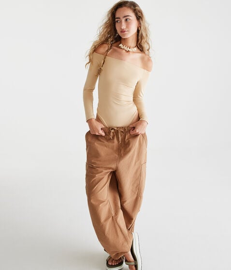 Long Sleeve Seriously Soft Sculpt Off-The-Shoulder Bodysuit Long Sleeve Seriously Soft Sculpt Off-The-Shoulder Bodysuit