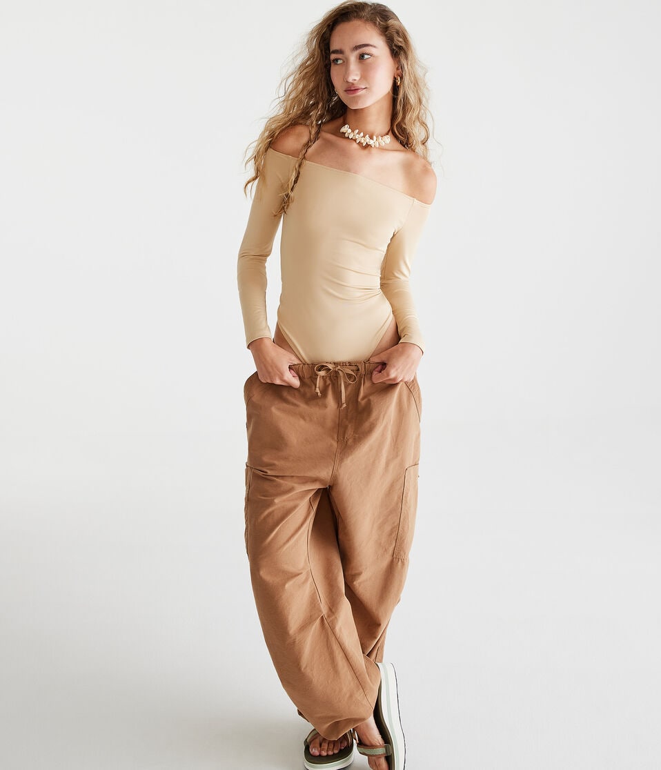 Long Sleeve Seriously Soft Sculpt Off-The-Shoulder Bodysuit